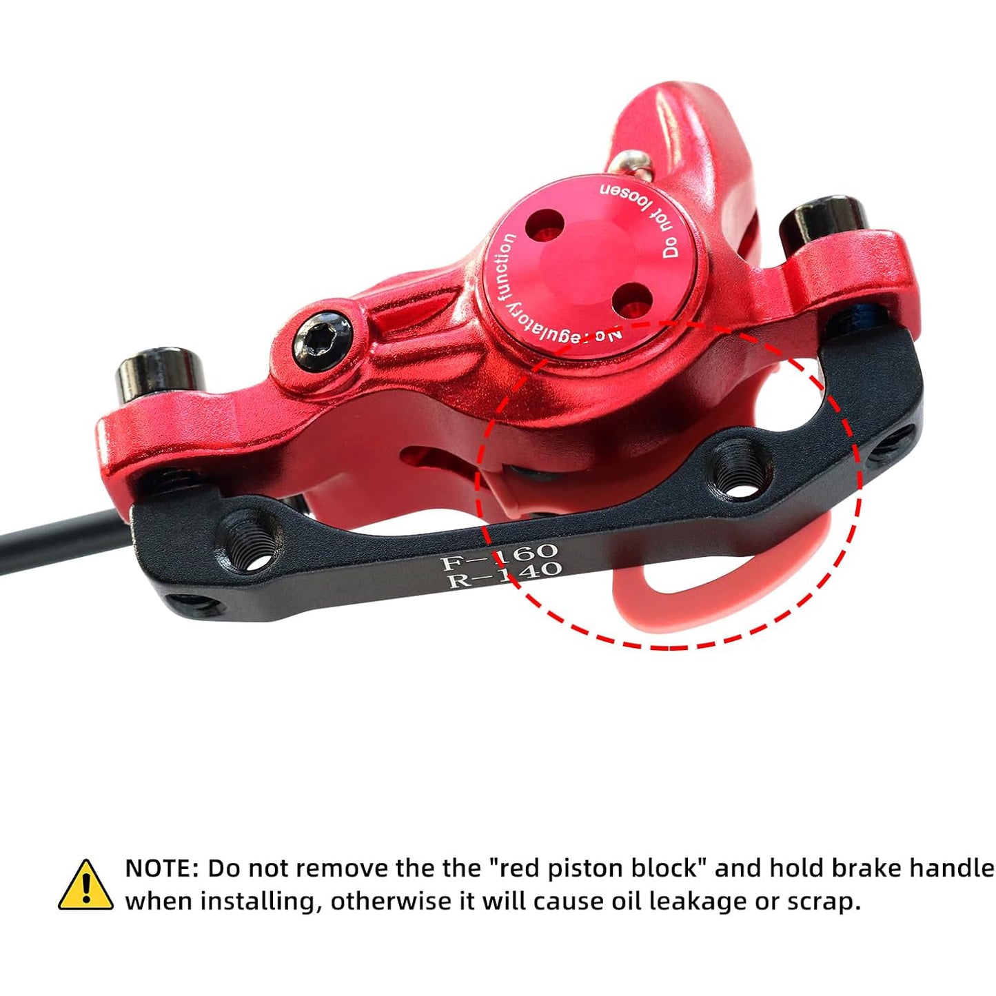 Z00M MTB Hydraulic Disc Brakes Set Mountain Bike Left Front 800mm Right Rear 1450mm Hydraulic Brake Aluminum Alloy Bicycle Disc Brake for E-Bike Fat Bike Road Bike 2 Piston