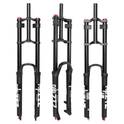 ZTZ Dual Crown MTB Air Suspension Fork 26/27.5/29" - 180mm Travel, Rebound Adjust