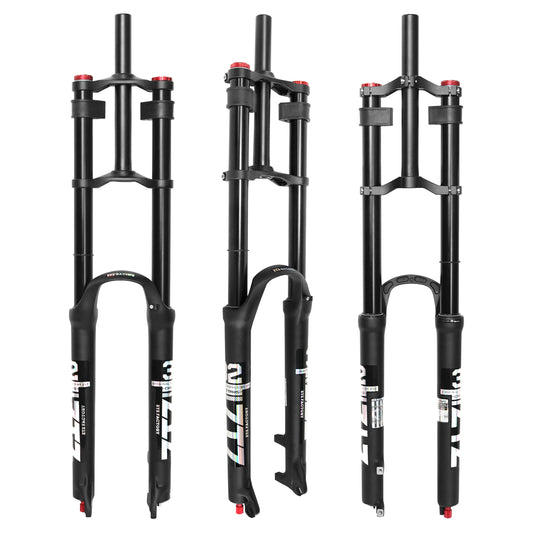 ZTZ 26/27.5/29 inch Mountain Bike Air Suspension Fork, Rebound Adjustment, 180mm Travel, QR 9x100mm, 1-1/8 Straight Steerer, Ultralight Double Shoulder Design Front Fork for XC/AM MTB