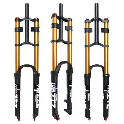 ZTZ Dual Crown MTB Air Suspension Fork 26/27.5/29" - 180mm Travel, Rebound Adjust