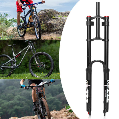 ZTZ Dual Crown MTB Air Suspension Fork 26/27.5/29" - 180mm Travel, Rebound Adjust