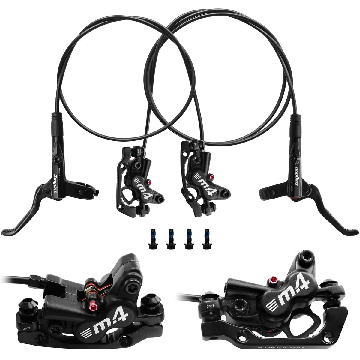 4-Piston MTB Hydraulic Brake Set