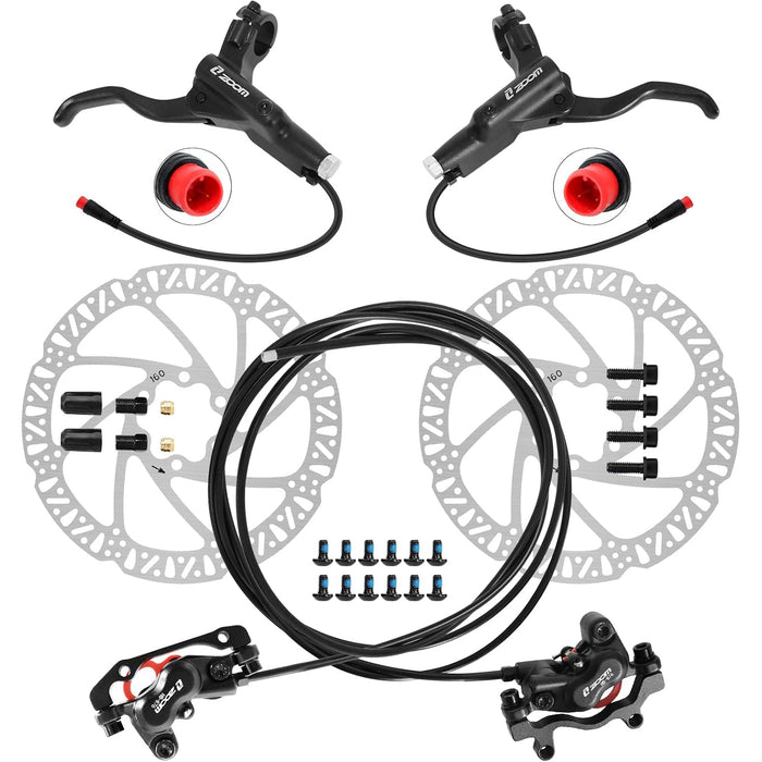 ZOOM HB876E 2-PIN 4-Pistons E-Bike Electric Power Black