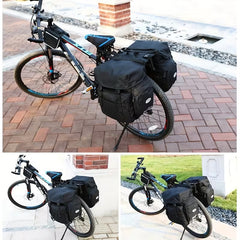ZTZ 50L Waterproof Bike Panniers – 900D Nylon Rear Rack Bags with Rain Cover