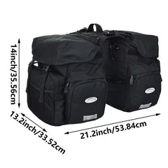 ZTZ 50L Waterproof Bike Panniers – 900D Nylon Rear Rack Bags with Rain Cover