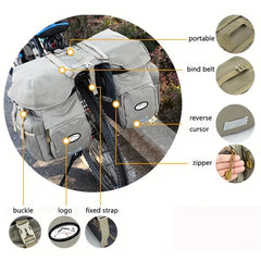 ZTZ 50L Waterproof Bike Panniers – 900D Nylon Rear Rack Bags with Rain Cover