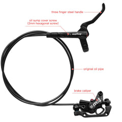 4-Piston Hydraulic Disc Brake Set for MTB, eBike & BMX - 850/1600mm