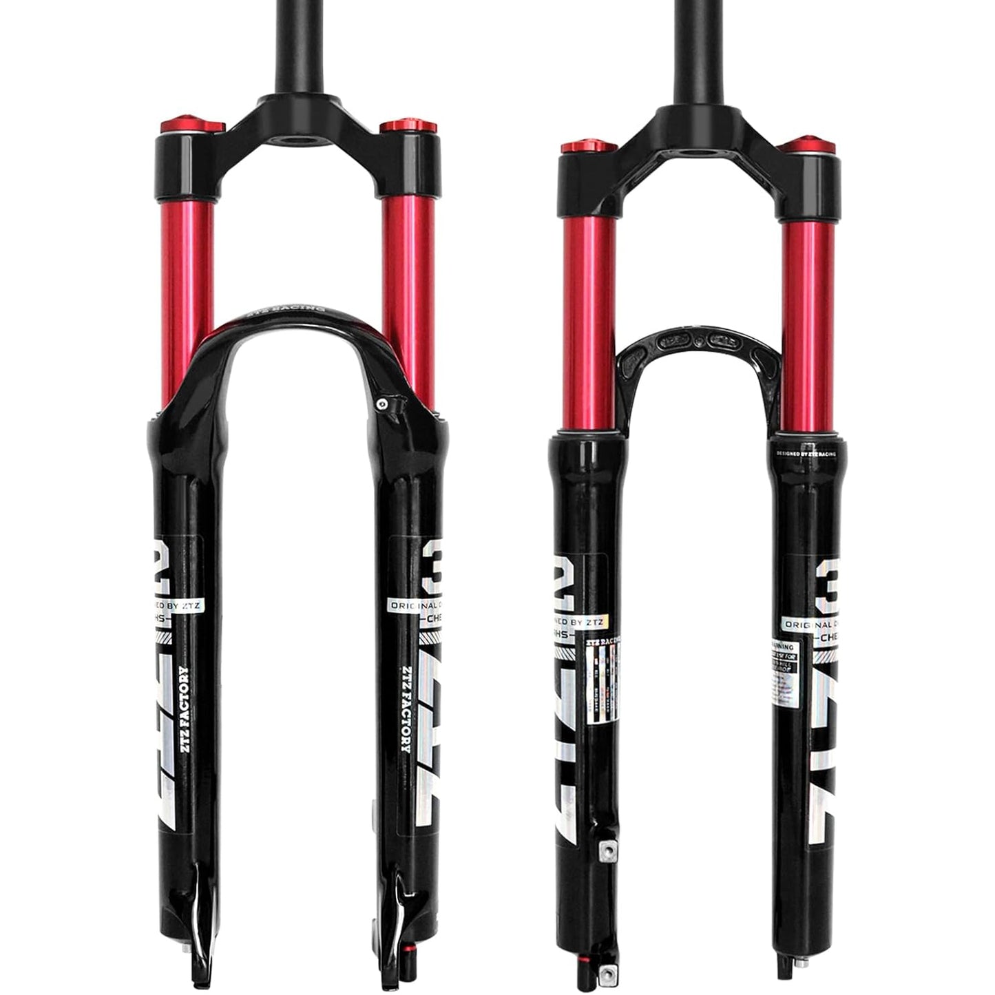 ZTZ 26/27.5/29 inch MTB Dual Air Suspension Fork, 1 1/8 Straight Tube, 120mm Travel, QR 9mm×100mm, Manual Lockout, Lightweight Front Fork for XC/AM Mountain Bike
