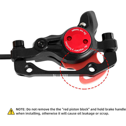 Z00M MTB Hydraulic Disc Brakes Set Mountain Bike Left Front 800mm Right Rear 1450mm Hydraulic Brake Aluminum Alloy Bicycle Disc Brake for E-Bike Fat Bike Road Bike 2 Piston