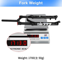 ZTZ 26/27.5/29 inch MTB Dual Air Suspension Fork, 1 1/8 Straight Tube, 120mm Travel, QR 9mm×100mm, Manual Lockout, Lightweight Front Fork for XC/AM Mountain Bike