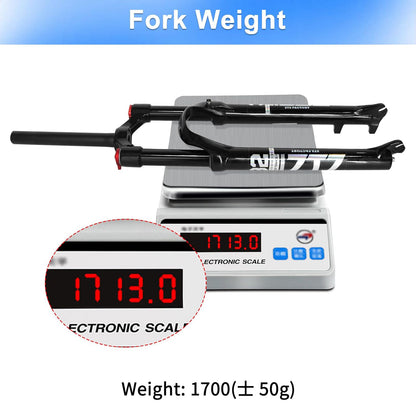 ZTZ 26/27.5/29 inch MTB Dual Air Suspension Fork, 1 1/8 Straight Tube, 120mm Travel, QR 9mm×100mm, Manual Lockout, Lightweight Front Fork for XC/AM Mountain Bike