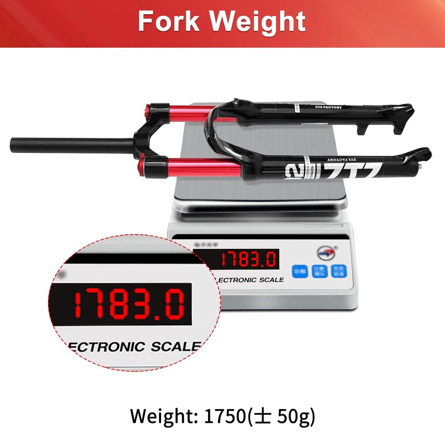 ZTZ 26/27.5/29 inch MTB Dual Air Suspension Fork, 1 1/8 Straight Tube, 120mm Travel, QR 9mm×100mm, Manual Lockout, Lightweight Front Fork for XC/AM Mountain Bike