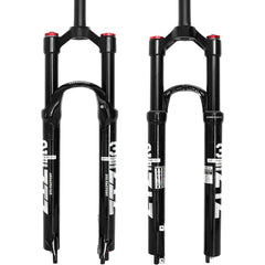 ZTZ 26/27.5/29 inch MTB Dual Air Suspension Fork, 1 1/8 Straight Tube, 120mm Travel, QR 9mm×100mm, Manual Lockout, Lightweight Front Fork for XC/AM Mountain Bike