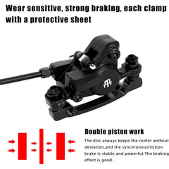 ZTZ MTB Hydraulic Disc Brake Set – Dual Piston Brakes with 160mm Rotors, 850mm Front / 1550mm Rear