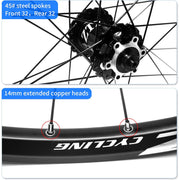ZTZ 26"/27.5"/29" MTB Wheelset – Aluminum Alloy 32H QR Disc Brake Wheels, 7–12 Speed Compatible