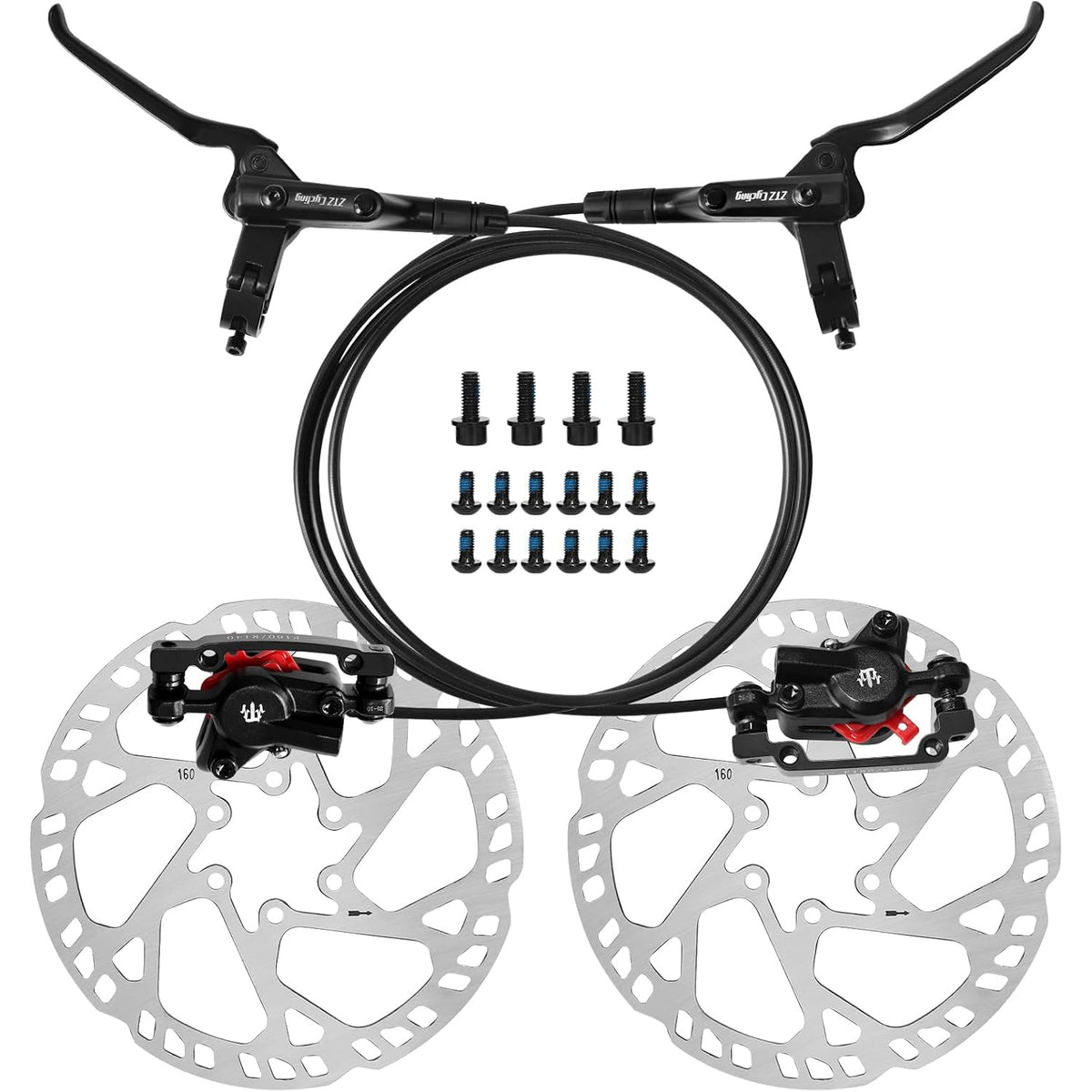 ZTZ MTB Hydraulic Disc Brake Set with 160mm Rotors